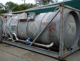 19,000 litre vessel for sea, road or rail transportation